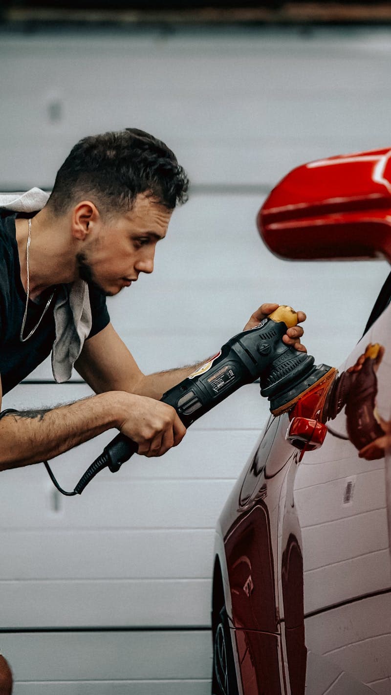 Car detailer on the job — real work photos for a car detailer website