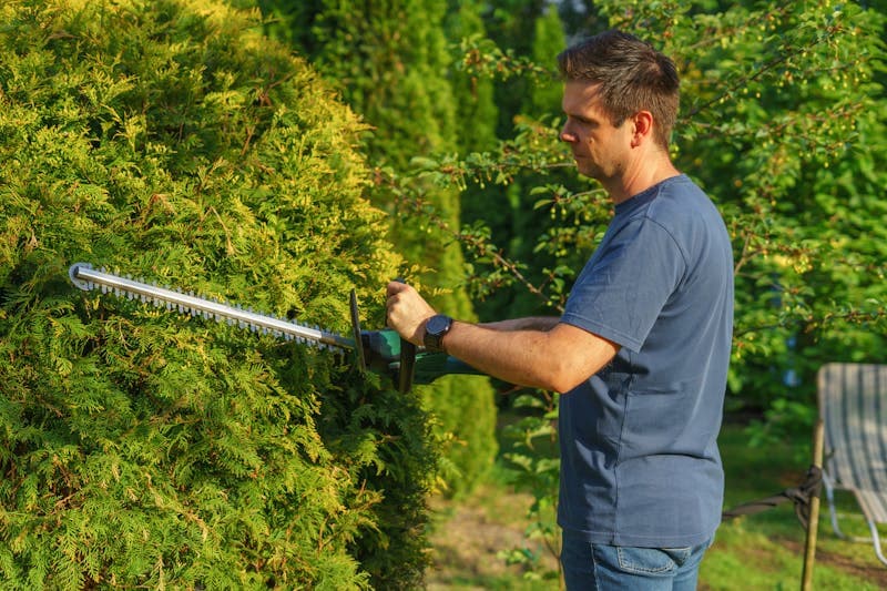 Landscaper on the job — real work photos for a landscaper website