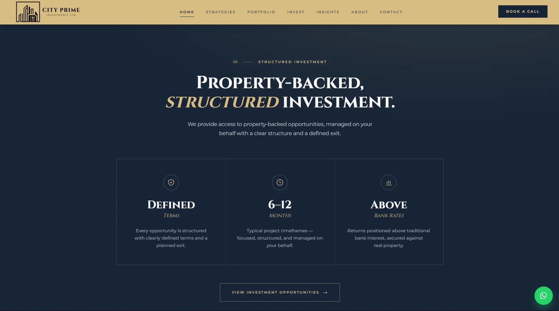 City Prime Investments website — screen 17