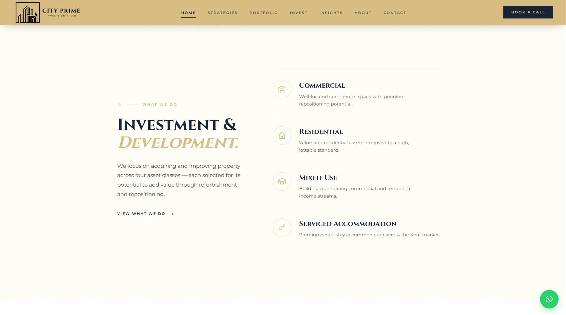 City Prime Investments website — screen 21