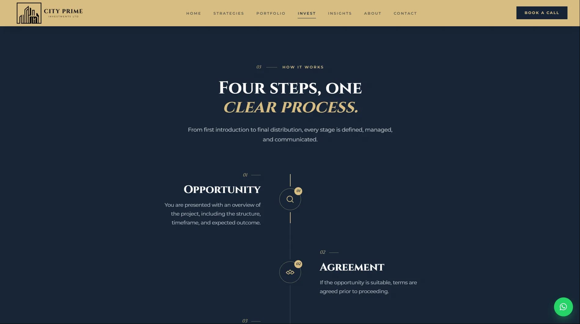 City Prime Investments website — screen 7