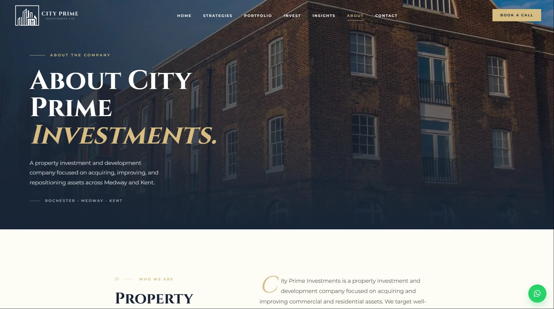 City Prime Investments website — screen 6