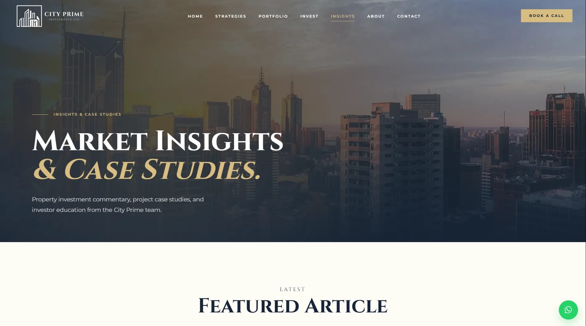 City Prime Investments website — screen 9