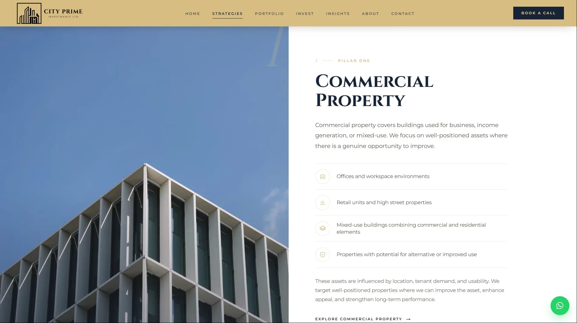 City Prime Investments website — screen 12