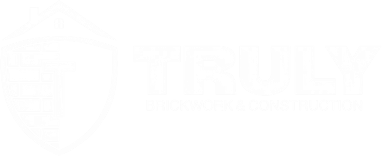The Truly Brickwork & Construction logo: a brick shield with a house roofline, next to the TRULY wordmark